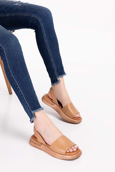 Gondol Genuine Leather Daily Stylish Sandals Iz.2201 - Nut - 38