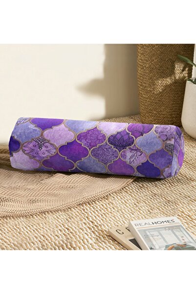 Realhomes Ogea de culoare violet cu model special design umplut decorativ per...