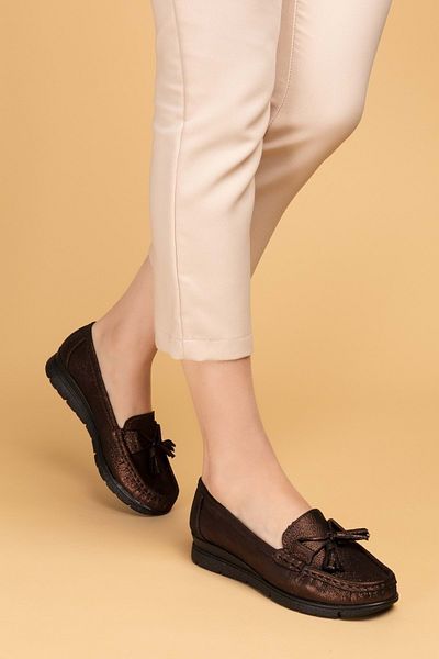 Gondol Pantofi de zi cu zi din piele naturală Loafer Pyt.1200 - Cupru - 38