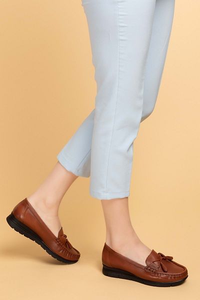 Gondol Pantofi de zi cu zi din piele naturală Loafer confortabili Pyt.1200 - Maro - 37