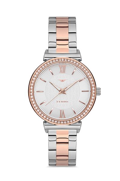 FERRO Rose Steel Cord Women Wrist Watch Fl2994A-1132-E