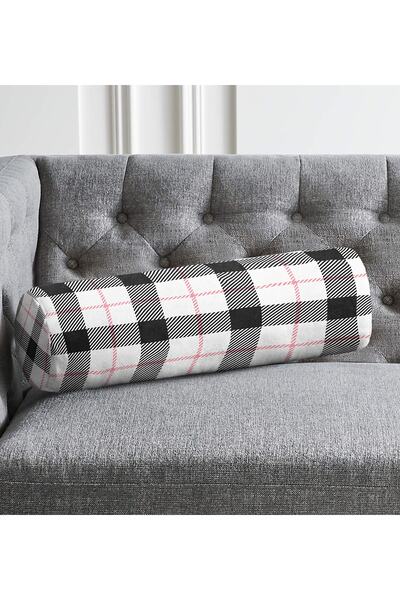 Realhomes Crni karirani moderni unutrašnjost puni jastuk od zede u obliku cil...