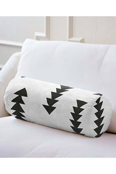 Realhomes تصميم سهم مثلث إسكندنافي مطبوع رقميًا مع حشوة داخلية - وسادة أسطوان...