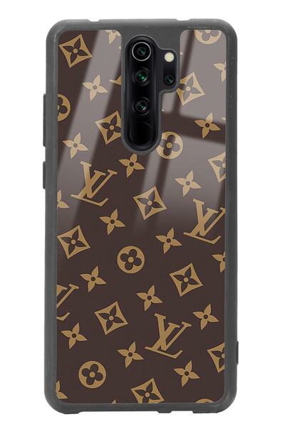 Spoyi Xiaomi Redmi Note 8 Pro Kahverengi Lv Tasarımlı Glossy Telefon Kılıfı