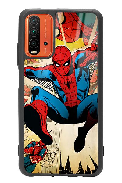 Spoyi حافظة هاتف لامعة بتصميم سبايدر مان لهاتف Xiaomi Redmi 9t