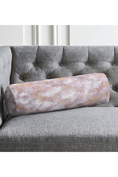Realhomes Jastuk cilindra za fotelju od zamatnog materijala sa digitalnim šta...
