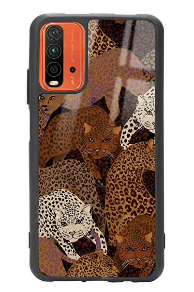 Spoyi Xiaomi Redmi 9t Leoparlar Tasarımlı Glossy Telefon Kılıfı