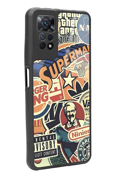 Spoyi حافظة هاتف لامعة بتصميم العلامة التجارية Xiaomi Redmi Note 11 Pro