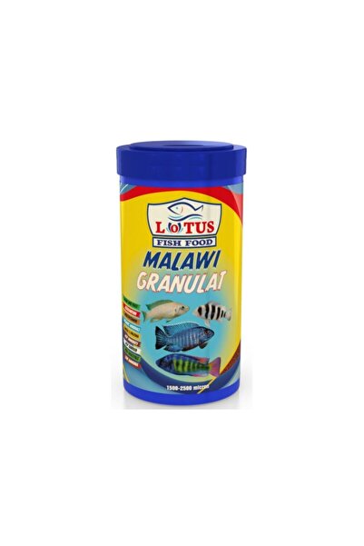 Lotus Malawi Granulat 1000 Ml Kutu Yunus Sarı Prenses Ahli Ciklet Yüksek Protein Balık Yemi