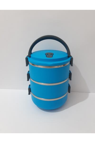 renkli çiçekler Food Storage Container 3-Piece Lunch Box Food Container for Office Picnic