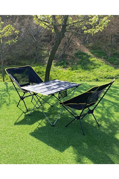 CAMPOUT Camp Out Ultralıght Masa + 2 Adet Pratik Sandalye Set