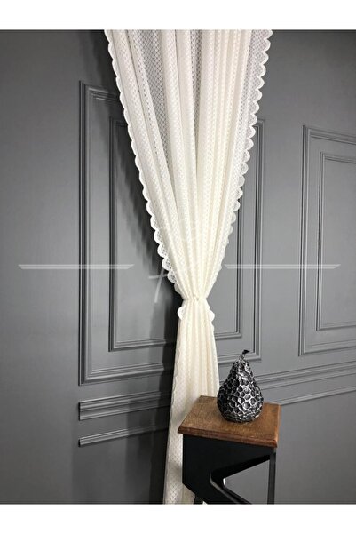 rendecioğlutekstil Tül Perde Rüya Desen Ultra Gramajlı Çift Etekli Perde