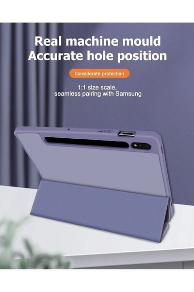 UnDePlus Samsung Galaxy Tab S7 Fe / S7 Plus / S8 Plus 12.4" Case Smart Case with Pen Compartment X800 T730 T970