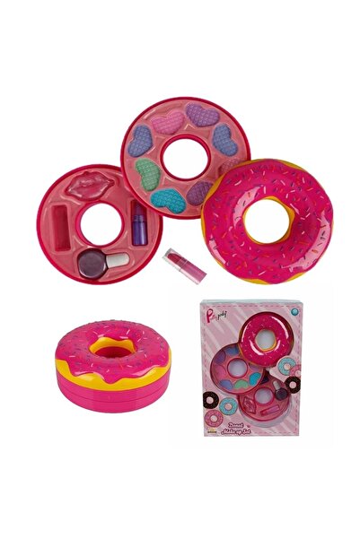 YıldızDükkan Sürülebilir Makyaj Set Kek Donut Şekilli Güzellik Seti Kız Çocuk...