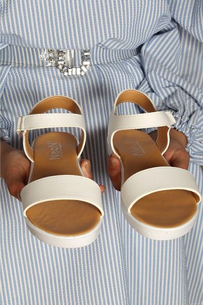 YILDIZ SHOES Tek Bantlı Bilekten Cırtlı Ortopedik Yürüyüş Sandalet