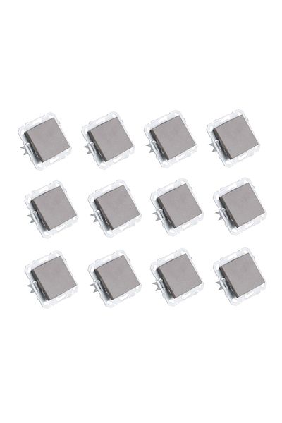 Netelsan 12 Pieces Anthracite Single Switch Frameless