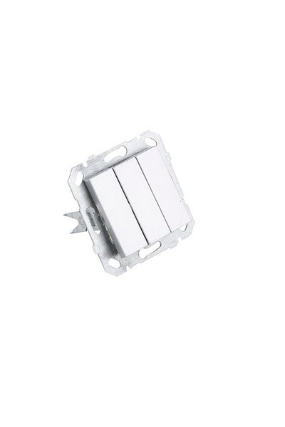 Netelsan Byobu Shiny Silver Triple Switch Excluding Frame 1 Piece
