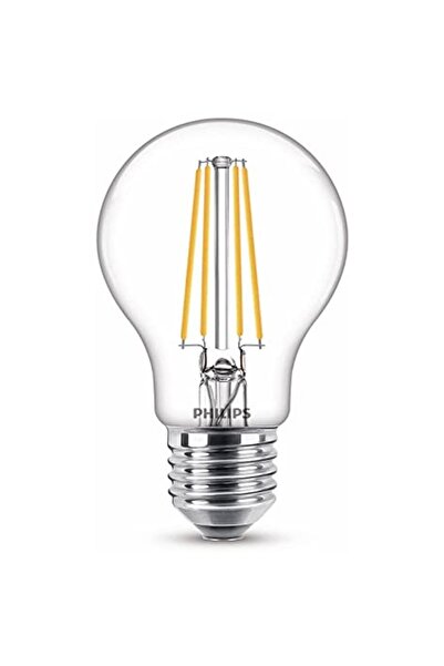 Philips Led Classic 60w A60 Filament Ampul, 2700 Sarı Işık, E27 Normal Duy, Dim Edilmez 2'li Ekopak