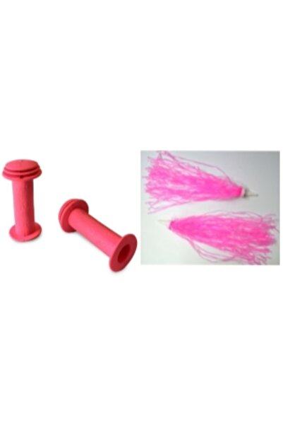 Asroya Çocuk Bisikleti Elcik Püskül Set Pembe Bisiklet Elciği Bisiklet Püskül...