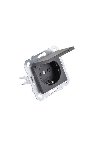 Netelsan Byobu 12 Pieces Black Covered Grounded Socket Frameless