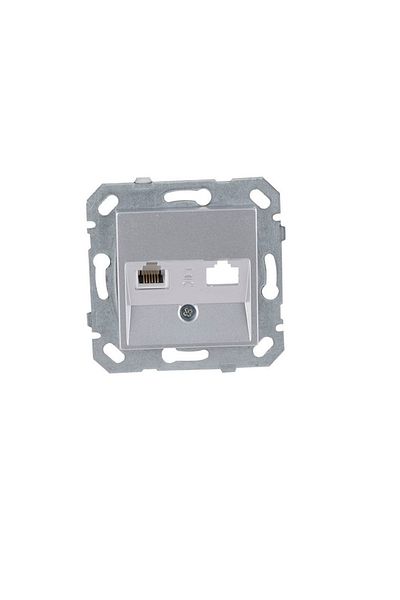Netelsan Byobu 12 Pieces Bright Silver Telephone Numeris Socket (cat-3) Frameless