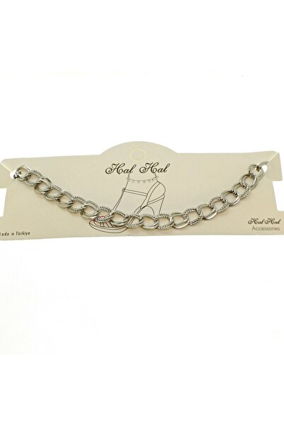 X-Lady Accessories Gümüş Renk Çift Zincir Halhal - 1903