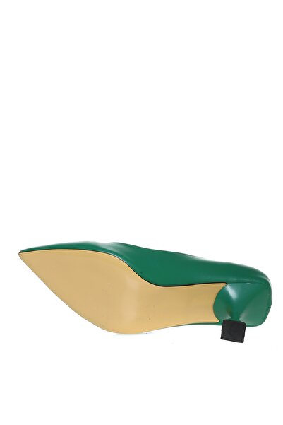 Fabrika Faux Leather Green Women's Heeled Shoes Massa