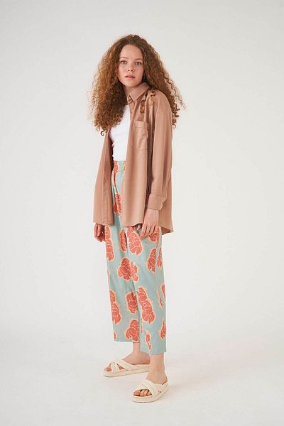 Mevra Patterned Trousers Floral Green