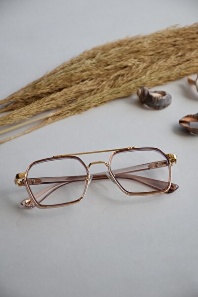 LOOKUP Blue Light Protective Glasses Unisex New Model Blue Block Screen Goggles Rose Honey Frame Transparent Glass