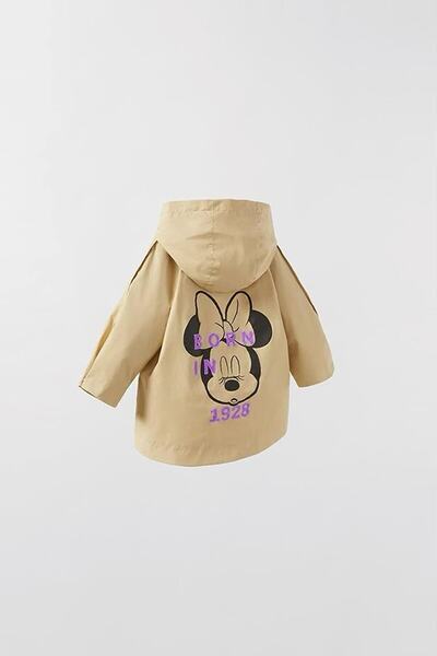 Argün ticaret Minnie Mouse Baskılı Kapüşonlu Trençkot & Yağmurluk