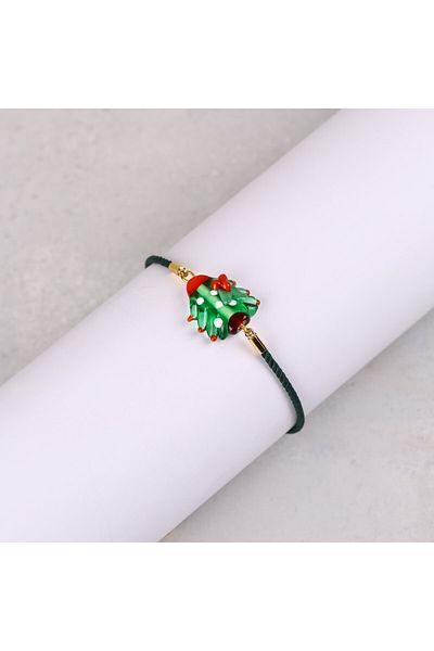 ADAMODART Christmas Tree Design Glass Bracelet