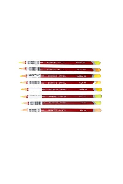 Derwent Pastel Pencils Pastel Pencil Set of 8 Yellow Tones