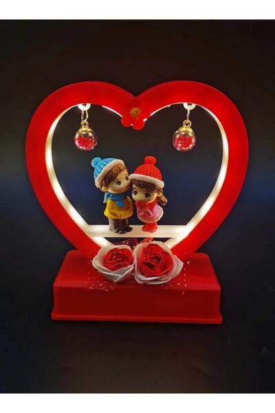 Genel Markalar Kalp Şeklinde Işıklı Müzik Kutusu