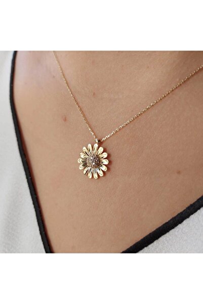 BİLEZİKHANE 14 Ayar Altın Papatya Kolye 2.50 Gram
