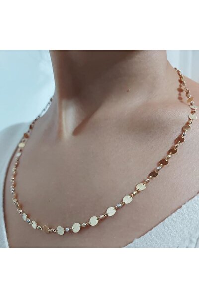 BİLEZİKHANE Altın Sıralı Pullu Kolye 10.00 Gram