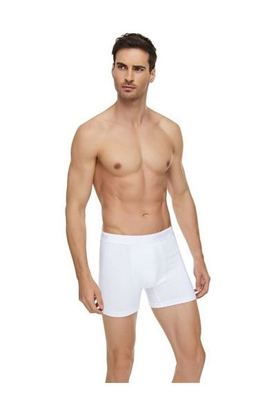 Tutku Elit White Lycra Modal Boxers - Συσκευασία των 3