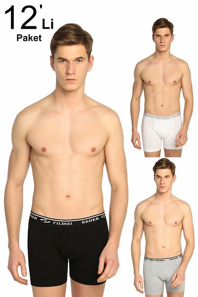 Seher Ανδρικό Μικτό Χρώμα 12 Πακέτο lycra Boxers ELF568S0060CCM12