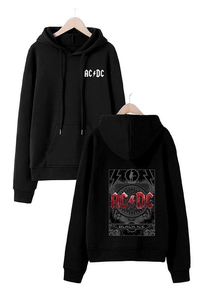 Deocept Ac Dc Black Ice Album Printed Hooded Design Hoodie