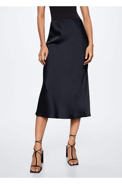 MANGO Woman Fustă midi din Satin