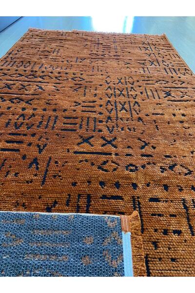Almoss halı Almoss Turuncu Siyah Iskandinav Etro Kilim Halı Güldağı Exclusive