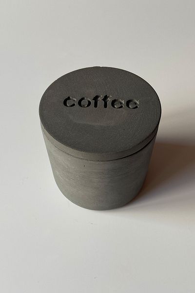sin istanbul Concrete Coffee Can with Lid Anthracite