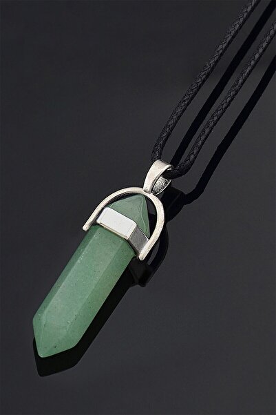 TREND COLLECTİON Karanlıkta Parlayan Doğal Taş Kristal Kolye