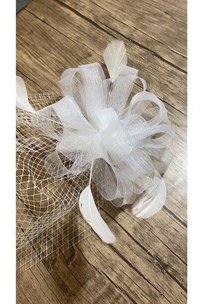 bba new trend Tulle Bridal Crown Wedding Accessory, Wedding Cap Voilet, Wedding Hat