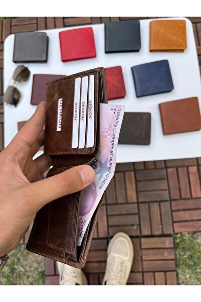 DERKON Ola Vintage Leather Brown Wallet