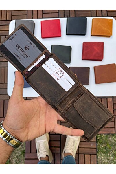 DERKON Ola Vintage Leather Tiguan Brown Wallet