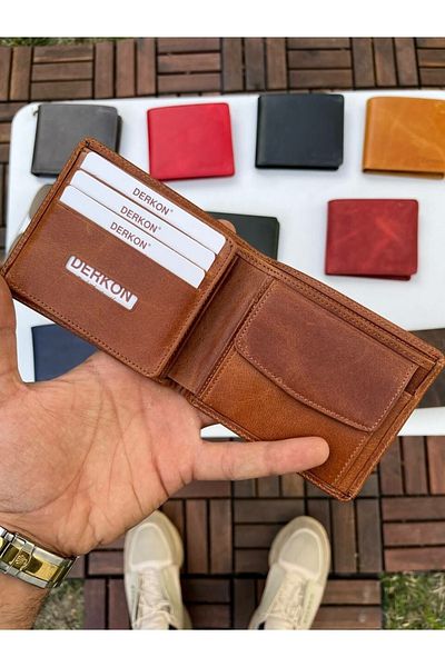DERKON Ola Vintage Leather Tan Wallet