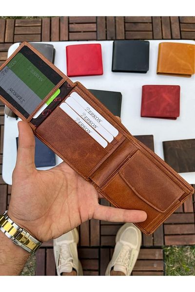 DERKON Ola Vintage Leather Tan Wallet
