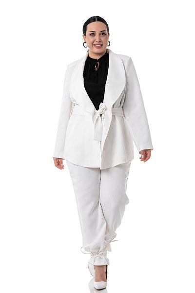 DISENTIS MODEST Set de pantaloni jachetă cu cravată mărime mare