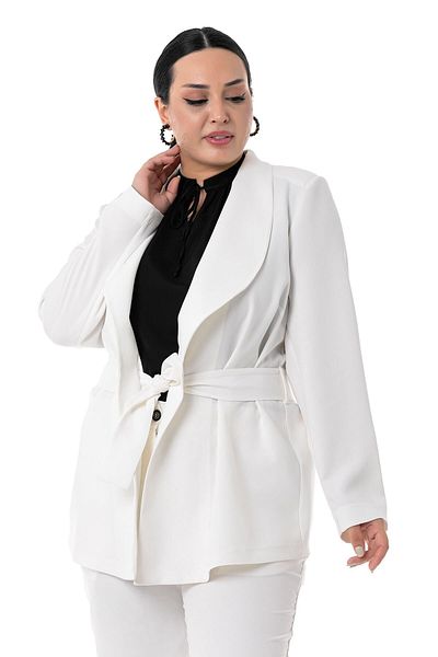 DISENTIS MODEST Set de pantaloni jachetă cu cravată mărime mare