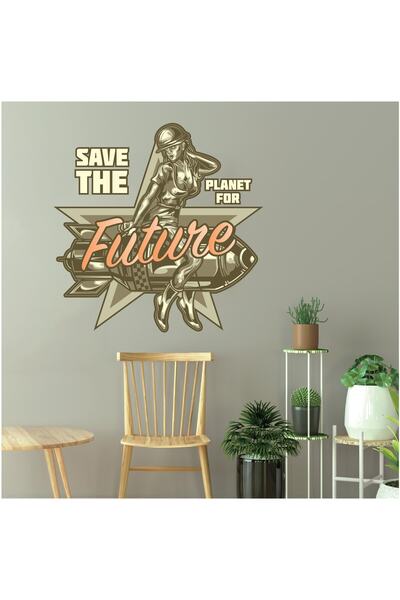 Aysprint Sačuvaj budućnost retro zidna nalepnica